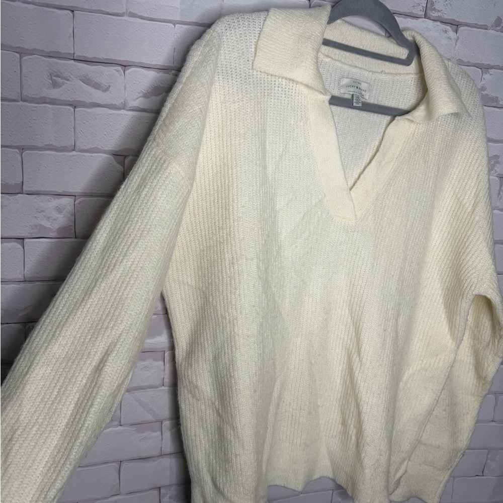 Lucky Brand Women's Cozy Cream Sweater - Picture 2 of 8